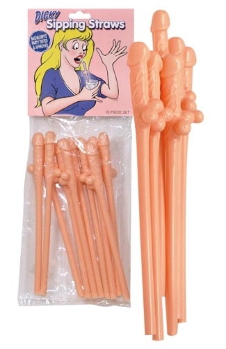 Słomki peniski cieliste 5 szt.