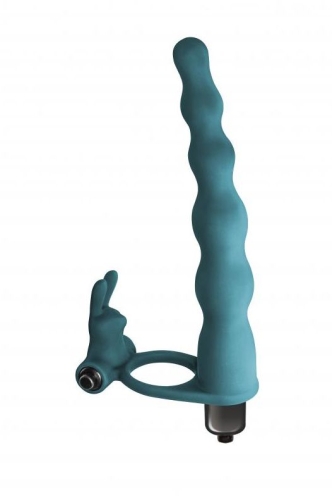 Strap-on Pure Passion  - koraliki analne  z pierścieniem wibrującym