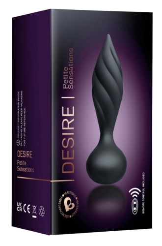 Rocks-Off Desire Black - korek analny sterowany pilotem