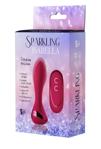 Sparkling Inflatable Remote Vibrator Isabella - pompowany korek analny