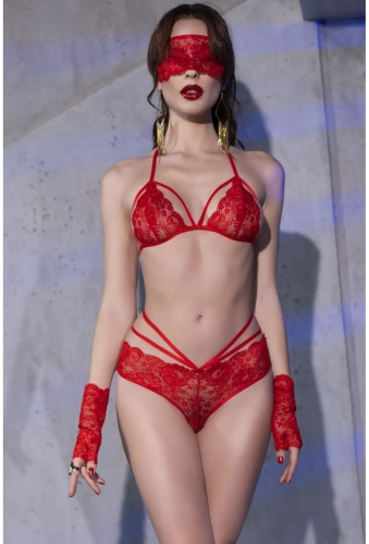 Chilirose czerwony komplet bielizny 4608