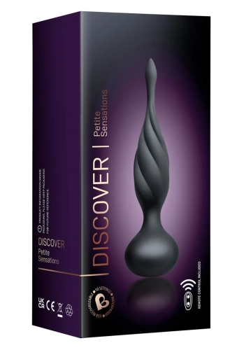Rocks-Off Discover Black - korek analny sterowany pilotem