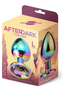 Afterdark Multicolor Butt Plug L - metalowy korek analny z kryształkiem