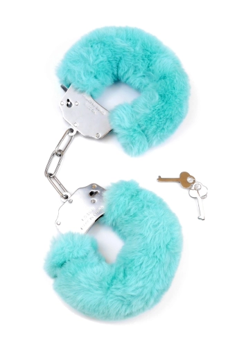 Furry Cuffs Blue - kajdanki z niebieskim futerkiem