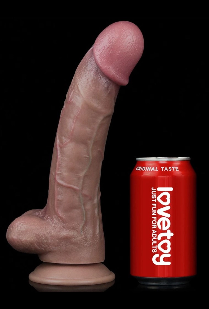 ovetoy Dual Layered Platinum Silicone Cock 10,5- realistyczne dildo z przyssawką 6.webp