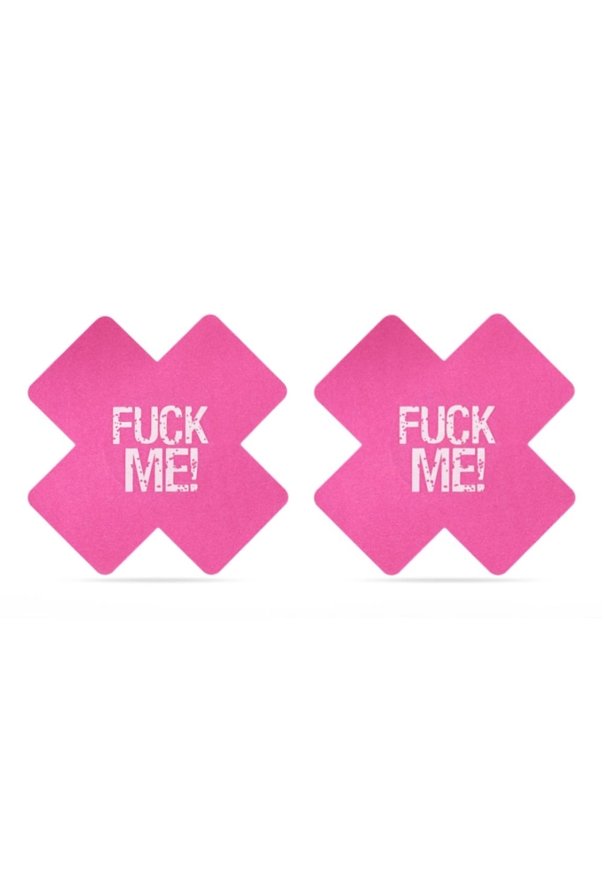 Lovetoy FUCK ME Cross Pattern Nipple Pasties - nasutniki z napisem 2.webp