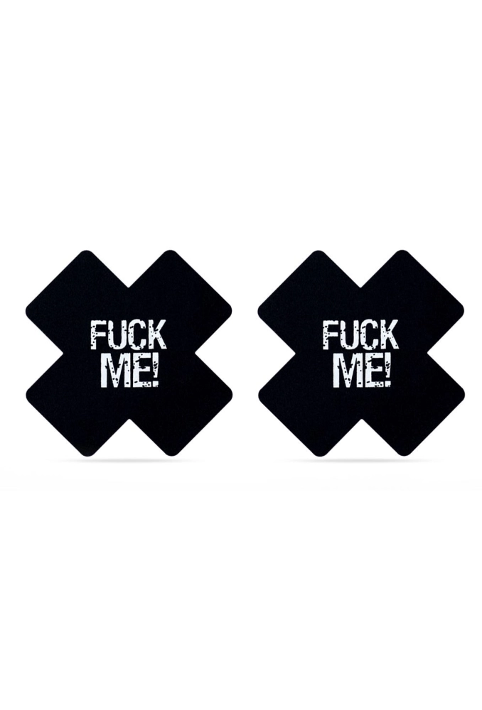 Lovetoy FUCK ME Cross Pattern Nipple Pasties - nasutniki z napisem 3.webp