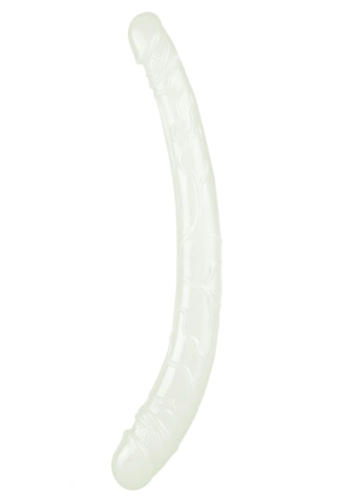 Lovetoy Lumino Play Double Dildo 14,5 - przezroczyste podwójne dildo.webp