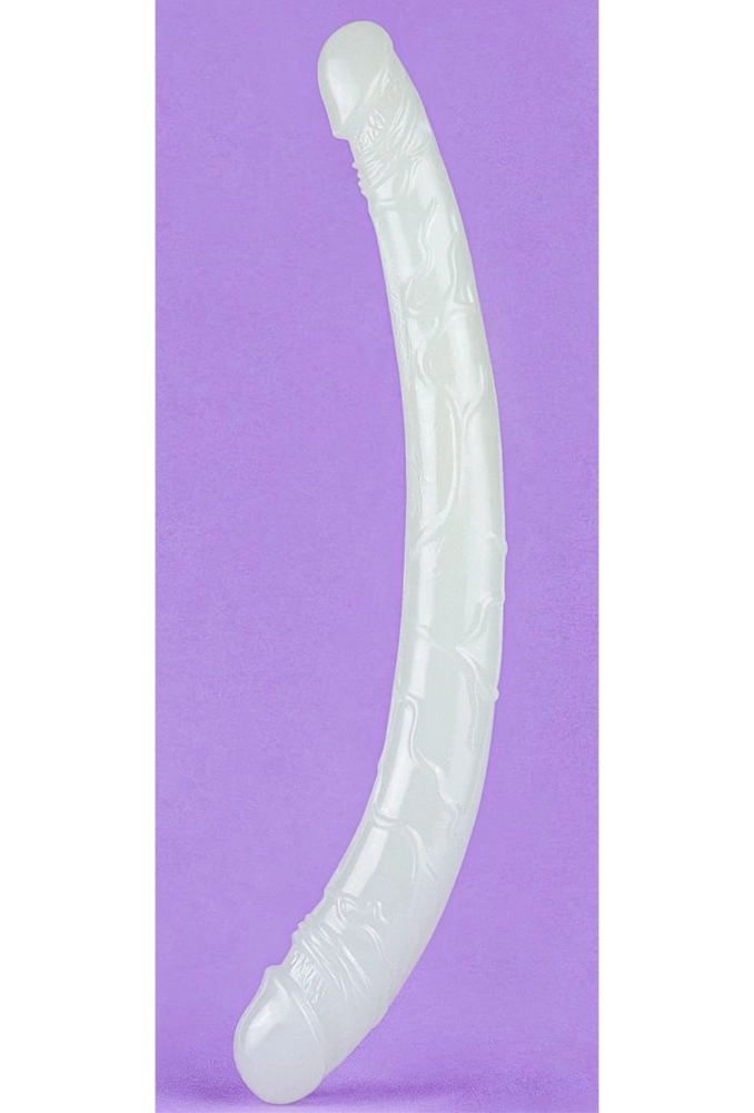 Lovetoy Lumino Play Double Dildo 14,5 - przezroczyste podwójne dildo 2.webp