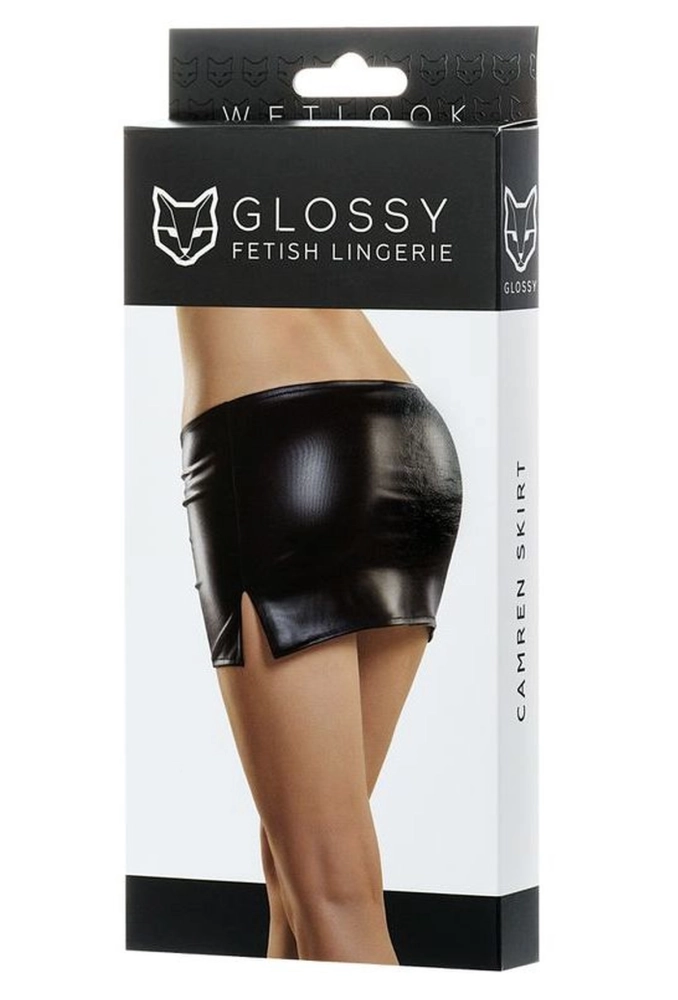 Glossy Camren Skirt - mini spódniczka z wetlook 4.webp