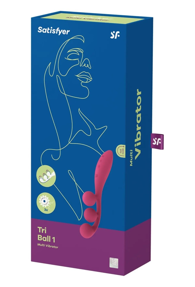 Satisfyer Tri Ball 1 Red - kulki wibrujące 8.webp
