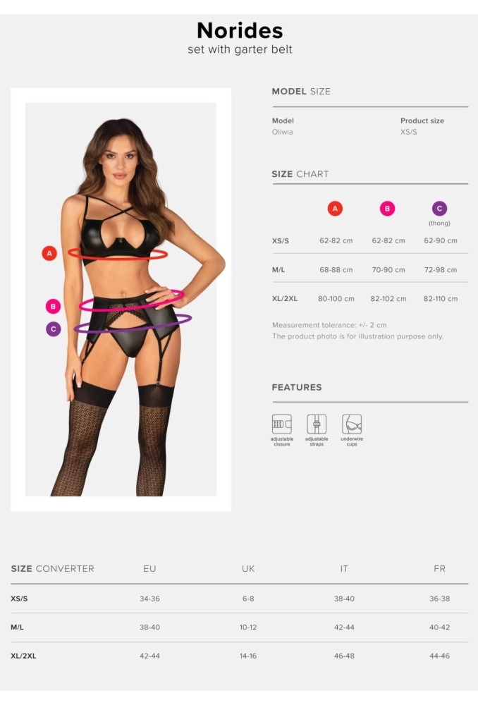 Norides komplet 3-częściowy - uwodzicielski komplet z wetlook i koronki 4.webp