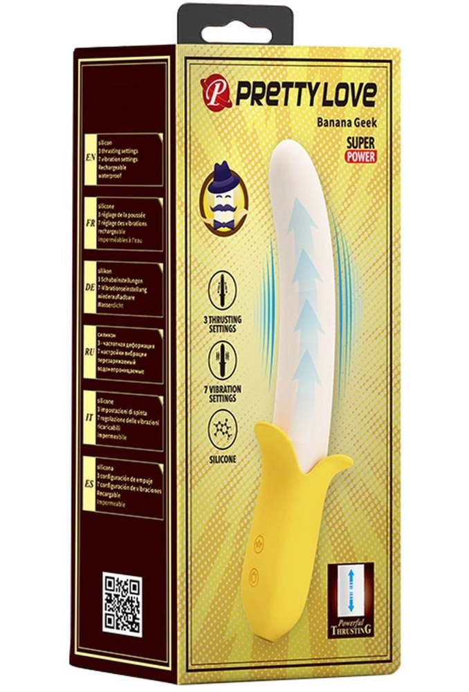 Pretty Love Banana Greek - zabawny wibrator z ruchem góra-dół 4.webp