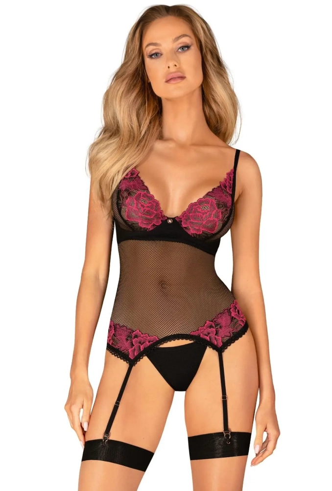 Rosenty - czarny gorset i stringi.webp