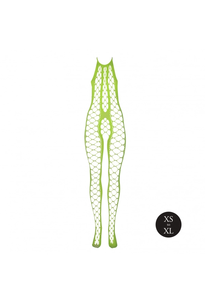 Ouch! Bodystocking with Halterneck Green  - świecące w ciemności bezszwowe zielone bodystocking 5.webp