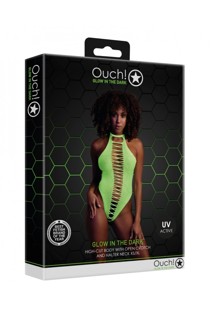 Ouch! Body Neon Green - świecące w ciemności bezszwowe zielone body 6.webp