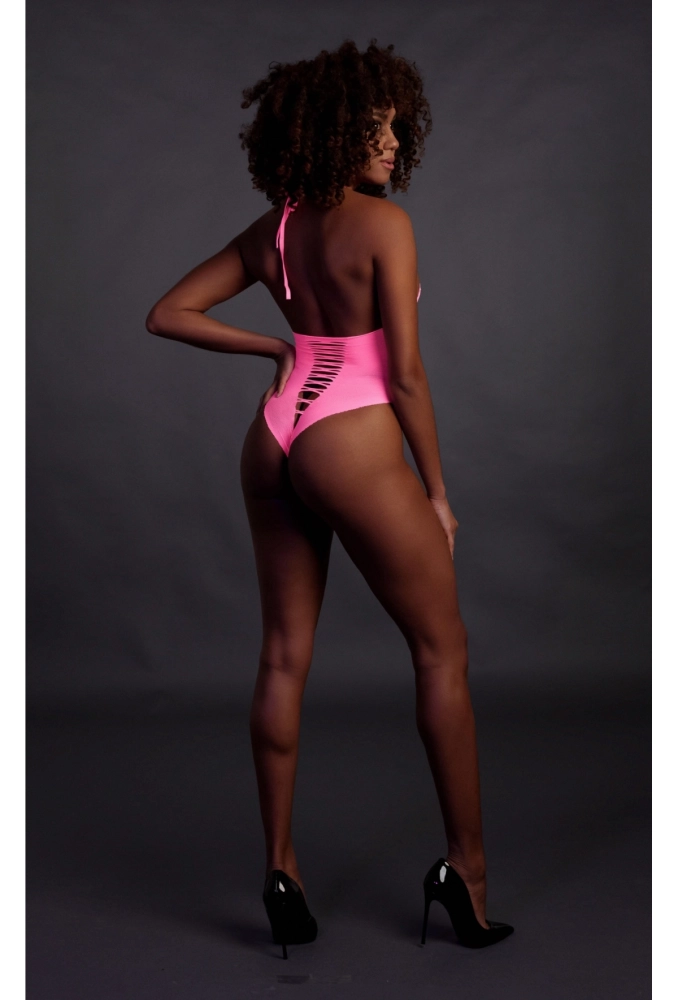 Ouch! Body Neon Pink - świecące w ciemności bezszwowe różowe body 2.webp