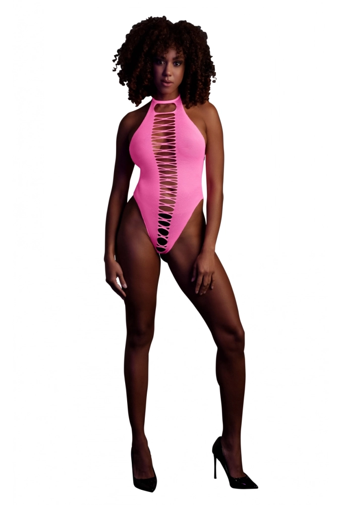 Ouch! Body Neon Pink - świecące w ciemności bezszwowe różowe body 3.webp