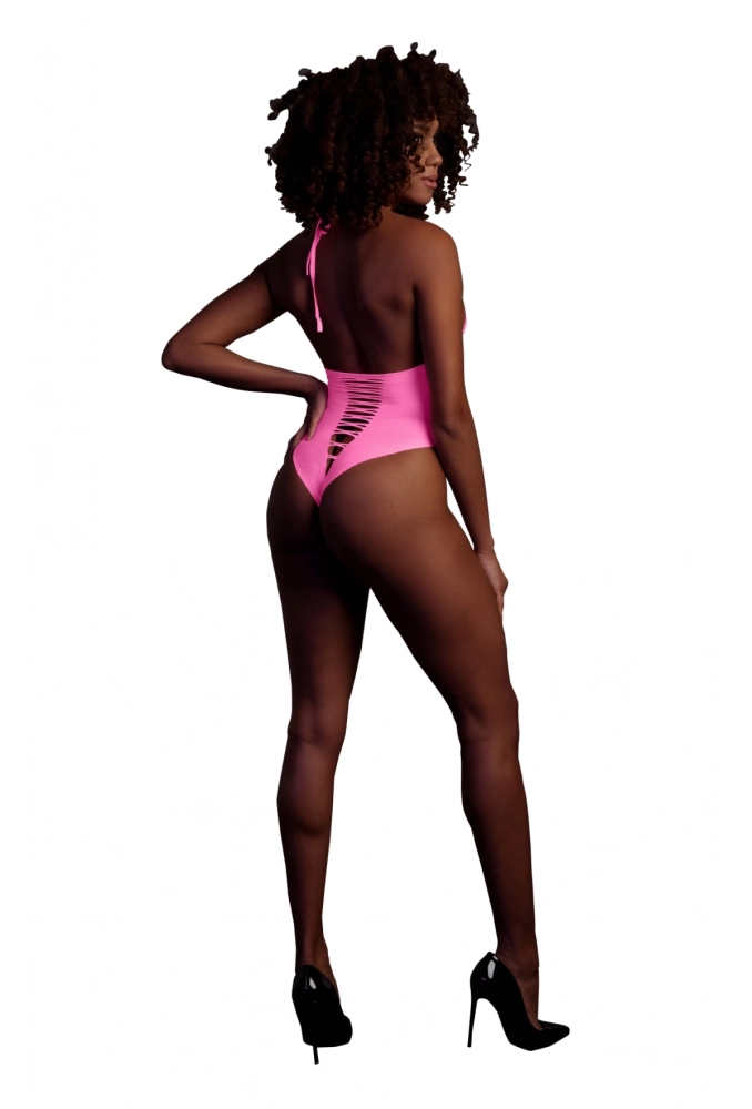 Ouch! Body Neon Pink - świecące w ciemności bezszwowe różowe body 4.webp