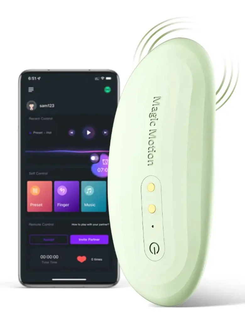 Magic Motion Nyx Smart Panty Vibrator Green - wibrator do majtek sterowany aplikacją.webp