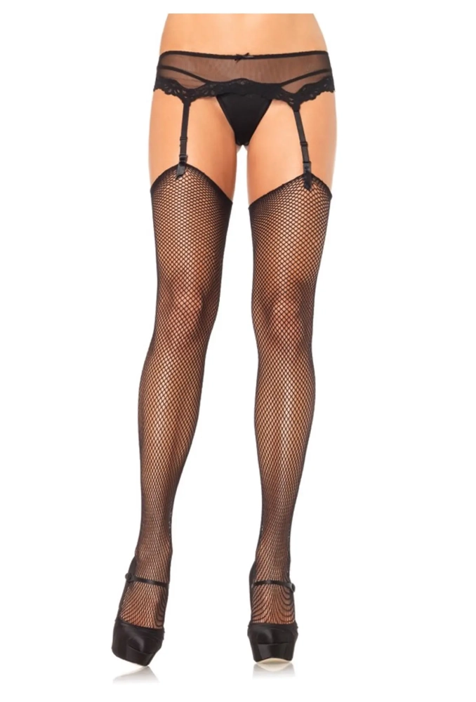 Leg Avenue Fishnet Stockings Black - pończochy kabaretki.webp