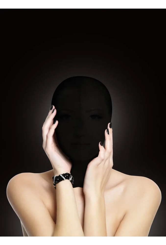 Ouch! Subjugation Mask Black - maska kominiarka czarna 2.webp