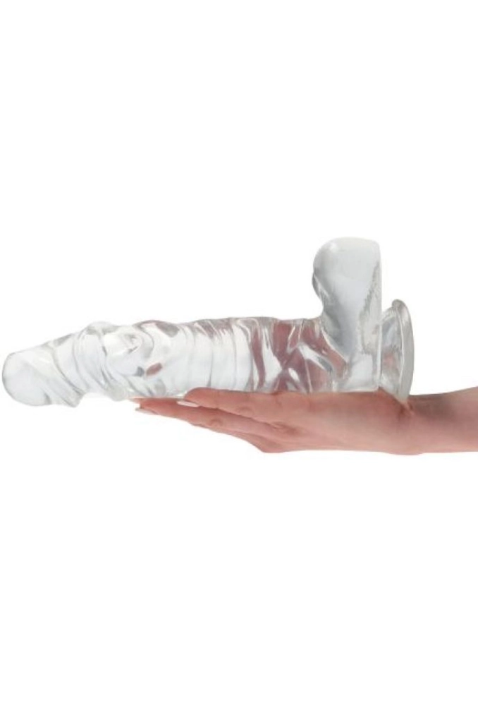 Dildo Clear Emotion Small - przezroczyste karbowane dildo 3.webp