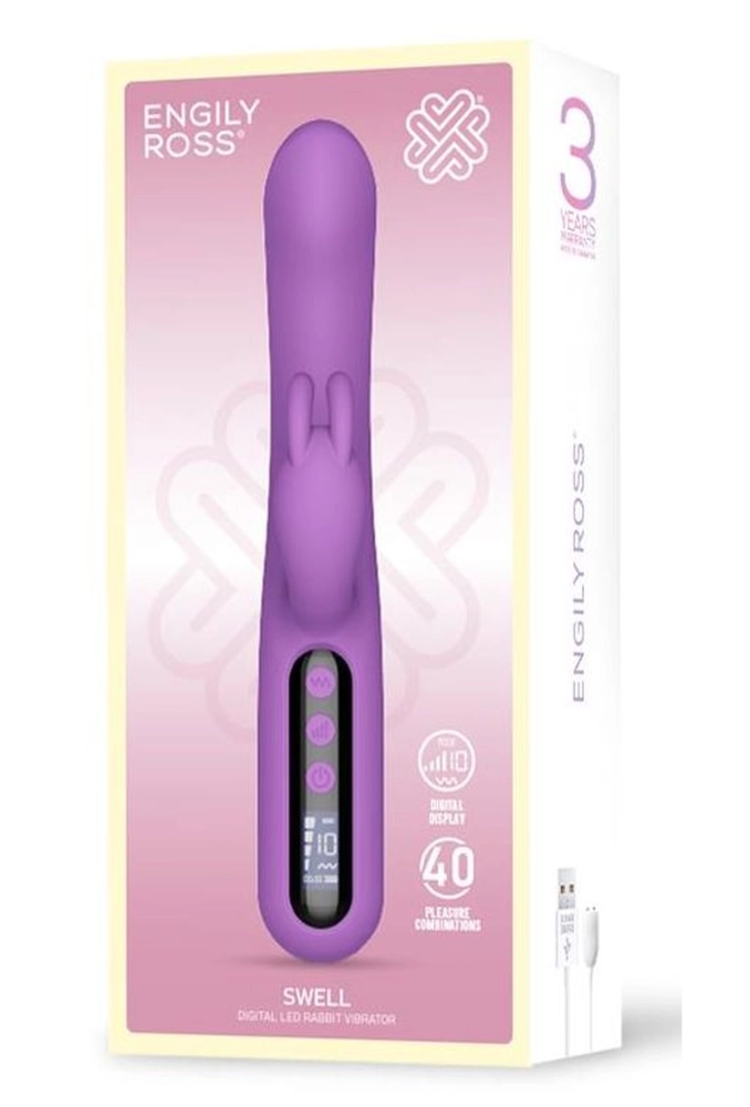 Engily Ross Digital Swell Led Rabbit Vibrator - wibrator ze stymulatorem łechtaczki.webp