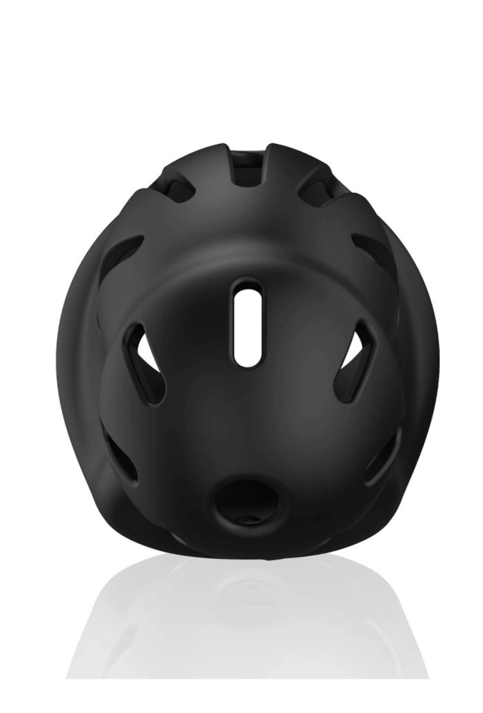 Mancage Model 27 Ultra Soft Silicone Chastity Cage Black - silikonowy kaganiec na penisa 3.webp