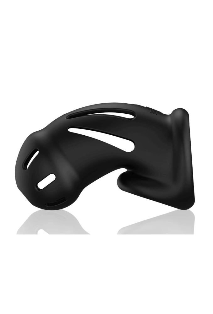 Mancage Model 27 Ultra Soft Silicone Chastity Cage Black - silikonowy kaganiec na penisa.webp