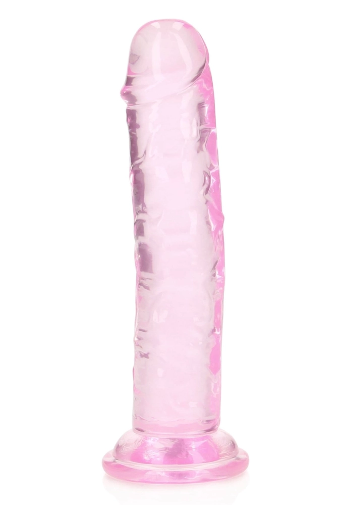 Realrock Straight Realistic Dildo with Suction Cup 6'' - przezroczyste dildo z przyssawką 15 cm.webp