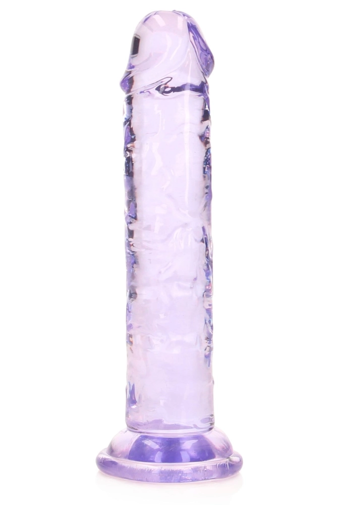 Realrock Straight Realistic Dildo with Suction Cup 6'' purple - przezroczyste dildo z przyssawką 15 cm 2.webp