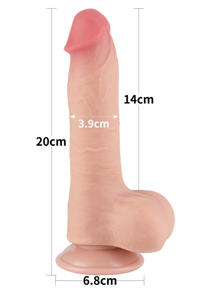 Lovetoy Sliding Skin Dual Layer Dong Flesh 8 - dildo z ruchomą skórą 20 cm 4.webp