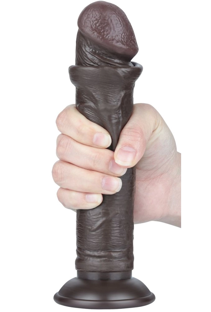 Lovetoy Sliding Skin Dual Layer Dong Black 8 - czarne dildo z ruchomą skórką 20 cm 2.webp