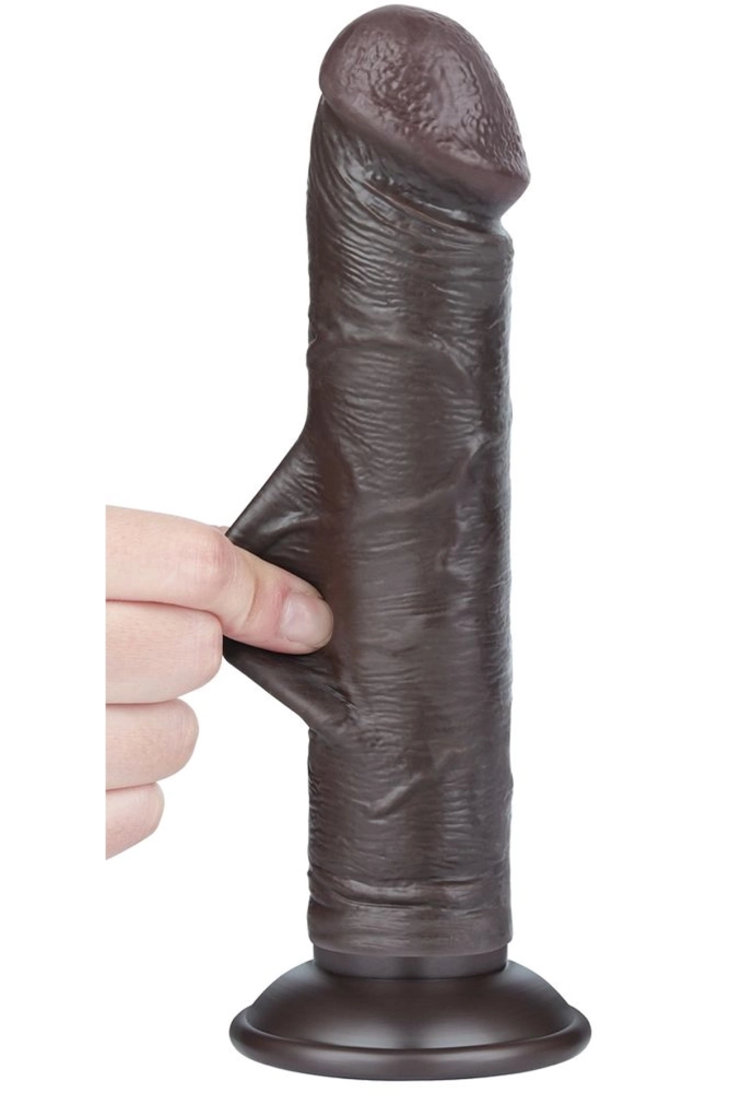 Lovetoy Sliding Skin Dual Layer Dong Black 8 - czarne dildo z ruchomą skórką 20 cm 3.webp