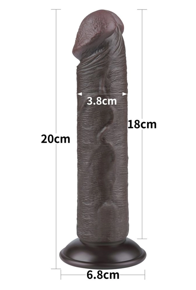 Lovetoy Sliding Skin Dual Layer Dong Black 8 - czarne dildo z ruchomą skórką 20 cm 6.webp