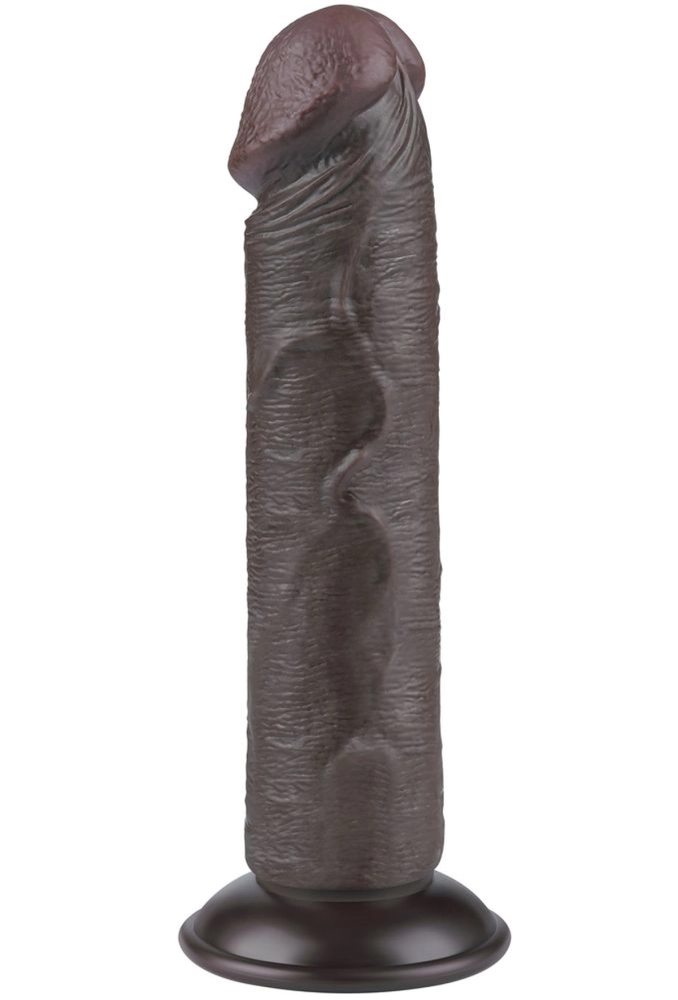 Lovetoy Sliding Skin Dual Layer Dong Black 8 - czarne dildo z ruchomą skórką 20 cm.webp