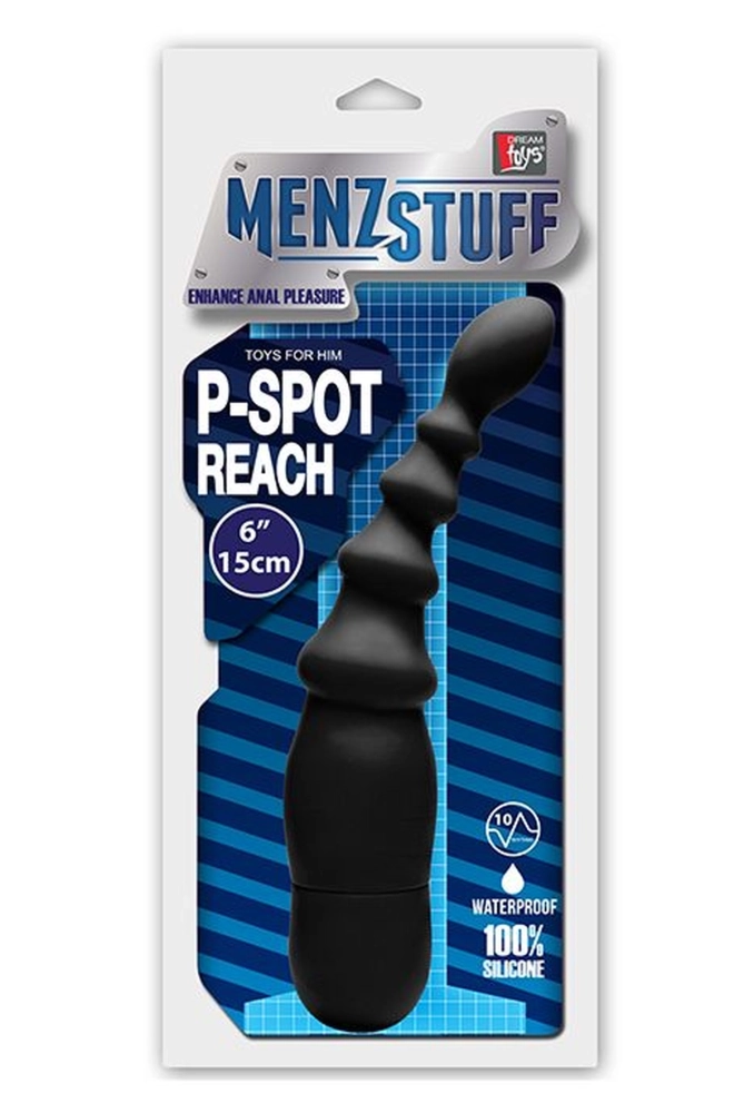 Menzstuff P-spot Reach Vibe Black - masażer prostaty koraliki analne 2.webp