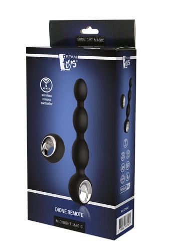 Midnight Magic Dione Remote - wibrujące koraliki analne sterowane pilotem