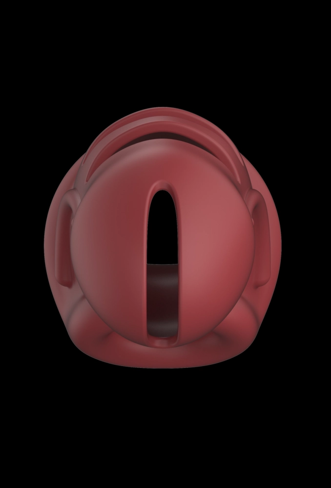 Mancage Model 27 Ultra Soft Silicone Chastity Cage Red - silikonowy kaganiec na penisa 3.webp