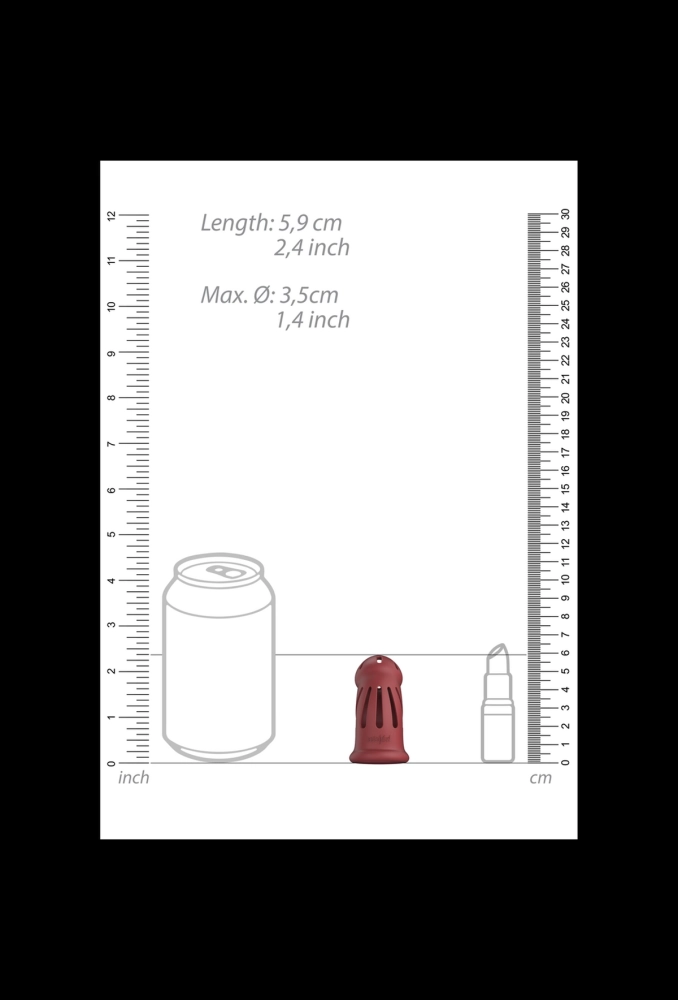Mancage Model 27 Ultra Soft Silicone Chastity Cage Red - silikonowy kaganiec na penisa 6.webp