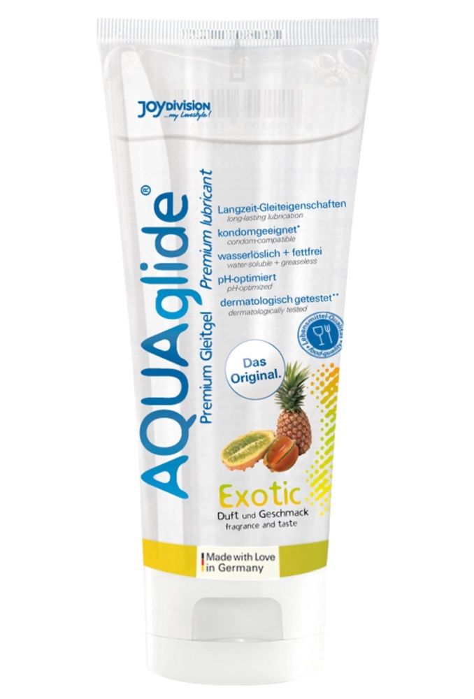 AQUAglide Exotic 100 ml - żel nawilżający o smaku owoców egzotycznych.webp