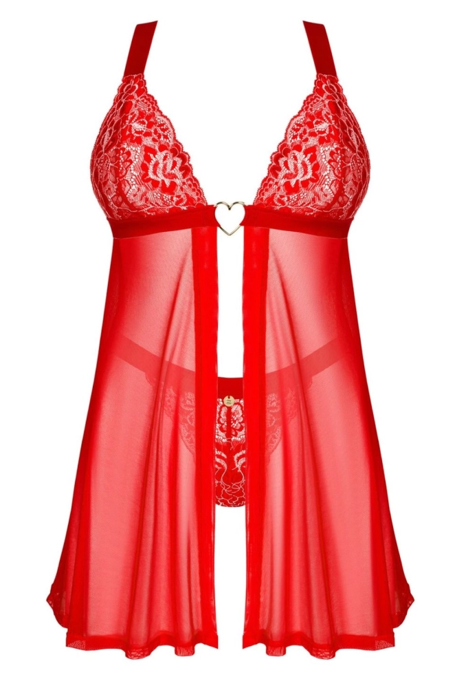 Obsessive Elianes - czerwona babydoll i stringi 3.webp