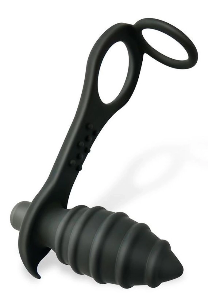 Afterdark Aksten - wibrujący korek analny z pierścieniem na penisa 2.webp