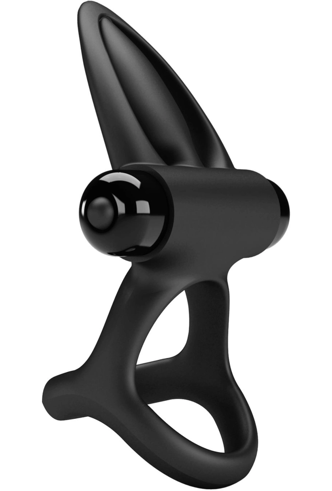 Pretty Love Vibration Cock Ring Black - czarny pierścień wibrujący na penisa 3.webp