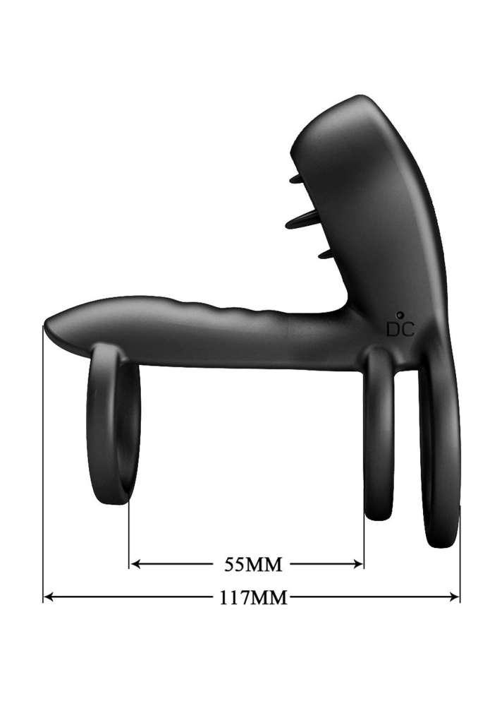 Pretty Love Vibrating Penis Ring - wibrująca nakładka na penisa 9.webp
