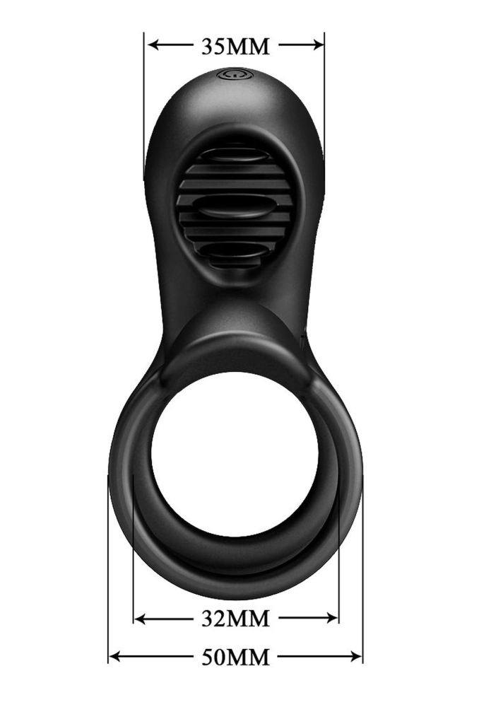 Pretty Love Vibrating Penis Ring - wibrująca nakładka na penisa 10.webp