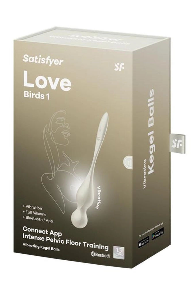 Satisfyer Love Birds 1 White - wibrujące kulki gejszy sterowane aplikacją 6.webp