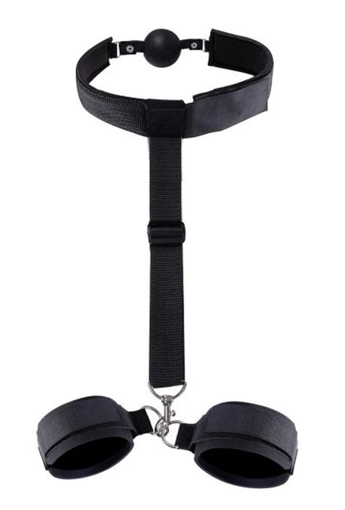 Desire Bondage - knebel do ust z kajdankami na ręce.webp