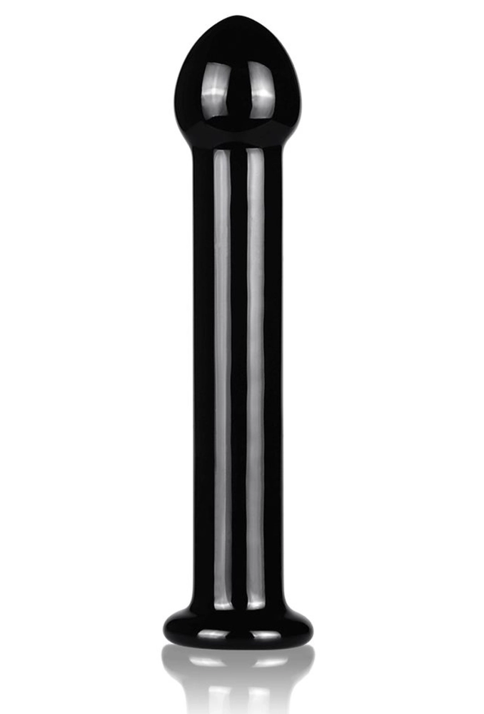 Lovetoy Glass Romance Black 7 - szklane dildo.webp